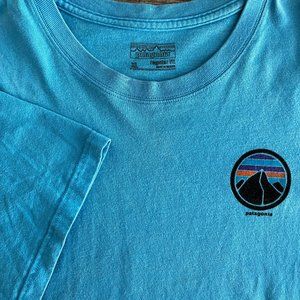 PATAGONIA Retro-Look Vintage Tee T-Shirt – Turquoise Blue
